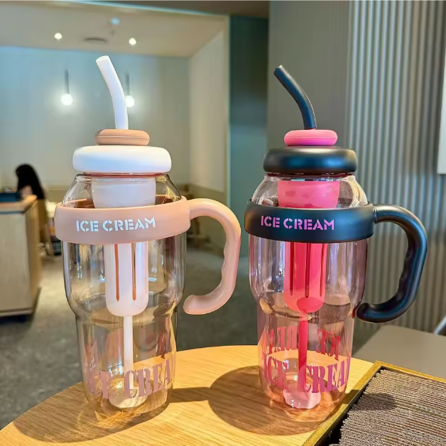 1300ml Leakproof Drink Cup with Straw – Fitness & Sports Water Bottle