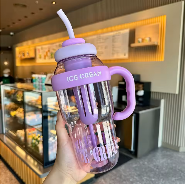 1300ml Leakproof Drink Cup with Straw – Fitness & Sports Water Bottle