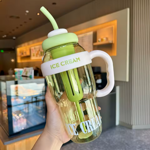 1300ml Leakproof Drink Cup with Straw – Fitness & Sports Water Bottle