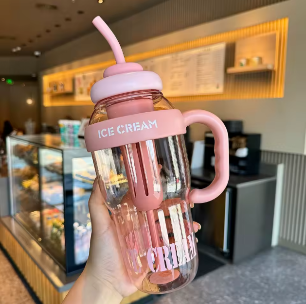 1300ml Leakproof Drink Cup with Straw – Fitness & Sports Water Bottle